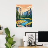 Yosemite National Park Poster (Thuiskantoor)