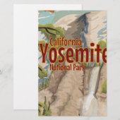 Yosemite National Park Reisposter Briefpapier (Voorkant / Achterkant)