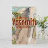 Yosemite National Park Reisposter Briefpapier (Staand voorkant)