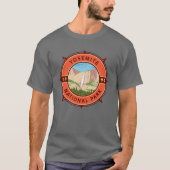 Yosemite National Park Retro Compass Embleem T-shirt (Voorkant)