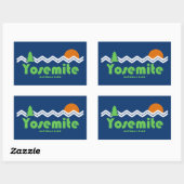 Yosemite National Park Retro Rechthoekige Sticker (Vel)