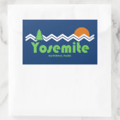 Yosemite National Park Retro Rechthoekige Sticker (Tas)