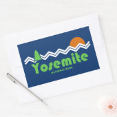 Yosemite National Park Retro Rechthoekige Sticker (Envelop)