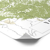 Yosemite National Park Retro Street Map Poster (Hoek)