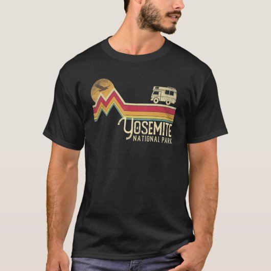Yosemite National Park Retro Style  Califor T-shirt (Voorkant)