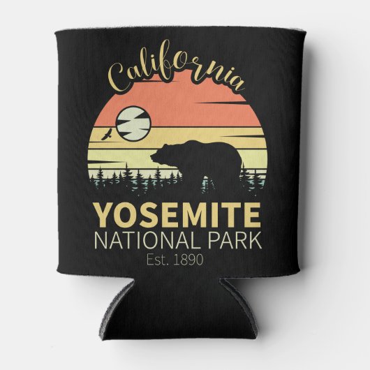 Yosemite National Park Retro Sunset Mountain Blikjeskoeler (Voorkant)