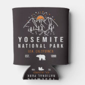 Yosemite National Park Retro Sunset Mountain Blikjeskoeler (Achterkant)