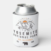 Yosemite National Park Retro Sunset Mountain Blikjeskoeler (Blikje Voorkant)