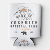 Yosemite National Park Retro Sunset Mountain Blikjeskoeler (Voorkant)