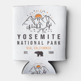 Yosemite National Park Retro Sunset Mountain Blikjeskoeler