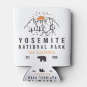 Yosemite National Park Retro Sunset Mountain Blikjeskoeler (Achterkant)