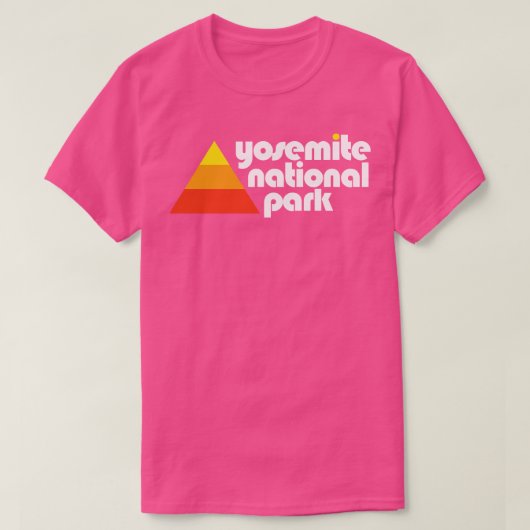 Yosemite National Park Retro T-shirt (Design voorkant)