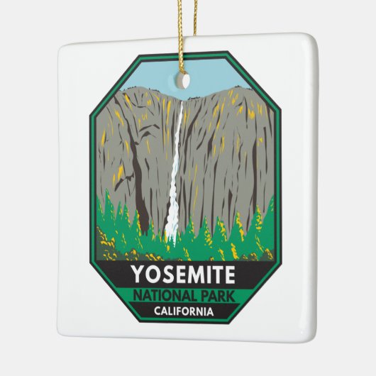 Yosemite National Park Ribbon Herfsten Californië Keramisch Ornament (Links)