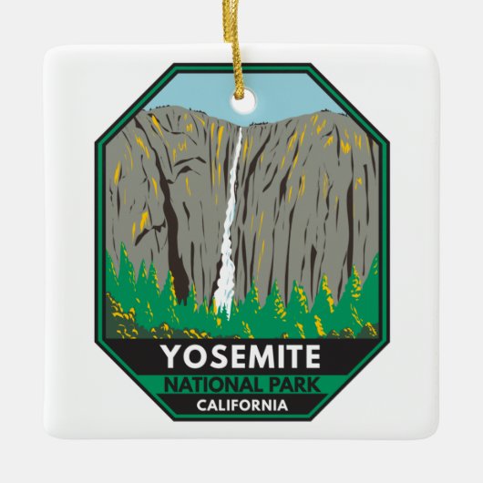 Yosemite National Park Ribbon Herfsten Californië Keramisch Ornament (Voorkant)