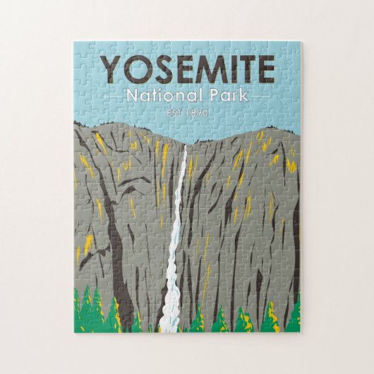 Yosemite National Park Ribbon Herfsten Californië Legpuzzel (Verticaal)