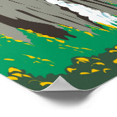 Yosemite National Park Ribbon Herfsten Californië Poster (Hoek)