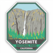 Yosemite National Park Ribbon Herfsten Californië Sticker (Voorkant)