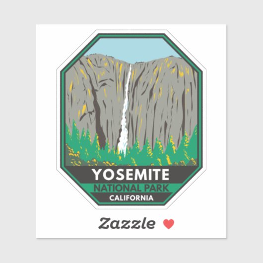 Yosemite National Park Ribbon Herfsten Californië Sticker (Vel)