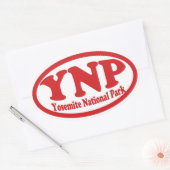 Yosemite National Park rode ovale sticker (Envelop)