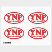 Yosemite National Park rode ovale sticker (Vel)