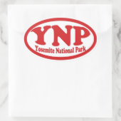 Yosemite National Park rode ovale sticker (Tas)