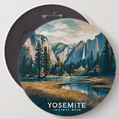 Yosemite National Park Ronde Button 6,0 Cm (Voorkant /achterkant)