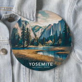 Yosemite National Park Ronde Button 6,0 Cm (In situ)