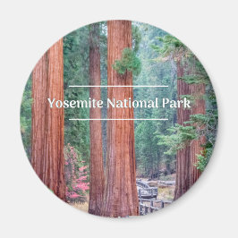 Yosemite National Park Round Magnet