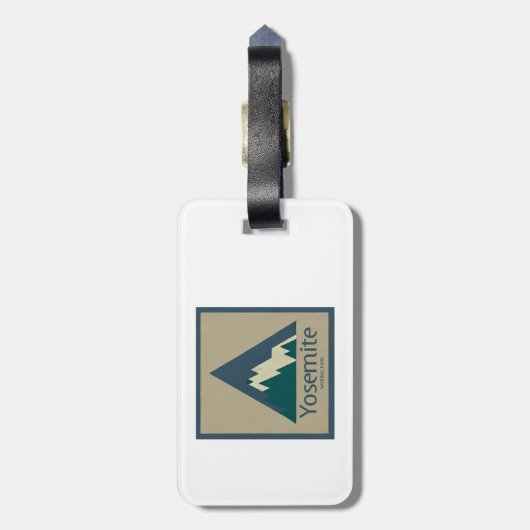 Yosemite National Park Rustic Bagagelabel (Achterkant verticaal)