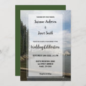 Yosemite National park rustic Mountain Wedding Kaart (Voorkant / Achterkant)