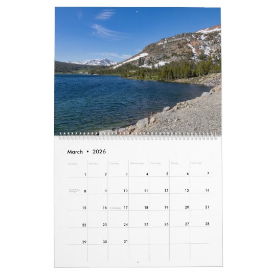 Yosemite National Park Schilderachtig Uitzichten Kalender (Mar 2026)