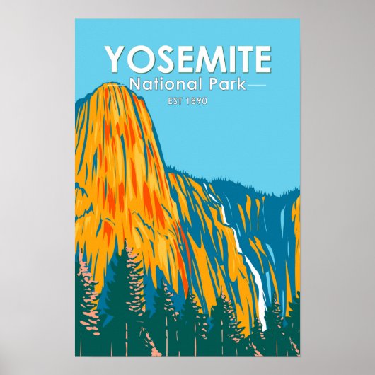 Yosemite National Park Sentinel-waterval Californi Poster (Voorkant)