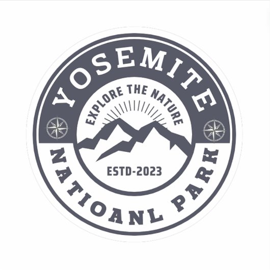 Yosemite National Park Sticker (Voorkant)