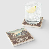 Yosemite National Park Stone Onderzetter (Zijkant)