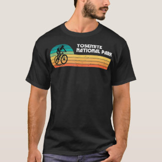 Yosemite National Park Stripes Retro  Mount T-shirt