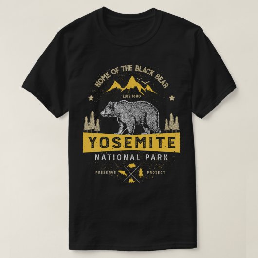 Yosemite National Park T shirt California Beer Vin (Design voorkant)