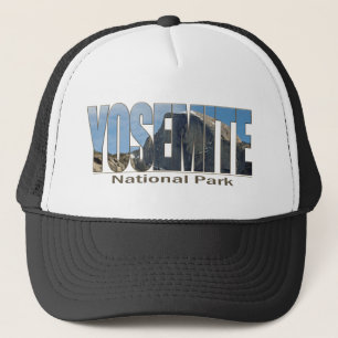 Yosemite National Park Text met Half Dome Trucker Pet