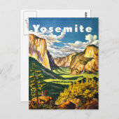 Yosemite National Park Travel Art Briefkaart (Voorkant / Achterkant)