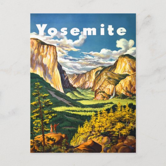 Yosemite National Park Travel Art Briefkaart (Voorkant)