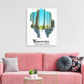 Yosemite National Park USA Kaart Canvas Afdruk (Insitu (Woonkamer))