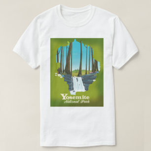 Yosemite National Park vakantie poster. T-shirt