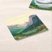 Yosemite National Park Valley Half Dome Kartonnen Onderzetters (Schuin)