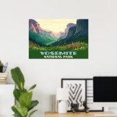 Yosemite National Park Valley Half Dome Poster (Thuiskantoor)