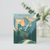  Yosemite National Park Verenigde Staten Wandelaar Briefkaart (Staand voorkant)