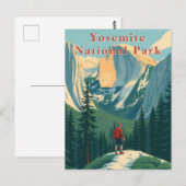 Yosemite National Park Verenigde Staten Wandelaar Briefkaart (Voorkant / Achterkant)