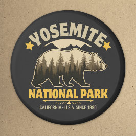 Yosemite National Park Vintage Bear Magneet