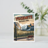 Yosemite National Park vintage Briefkaart (Staand voorkant)