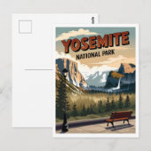 Yosemite National Park vintage Briefkaart (Voorkant / Achterkant)