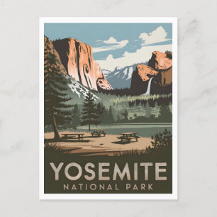 Yosemite National Park vintage Briefkaart
