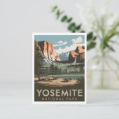 Yosemite National Park vintage Briefkaart (Staand voorkant)